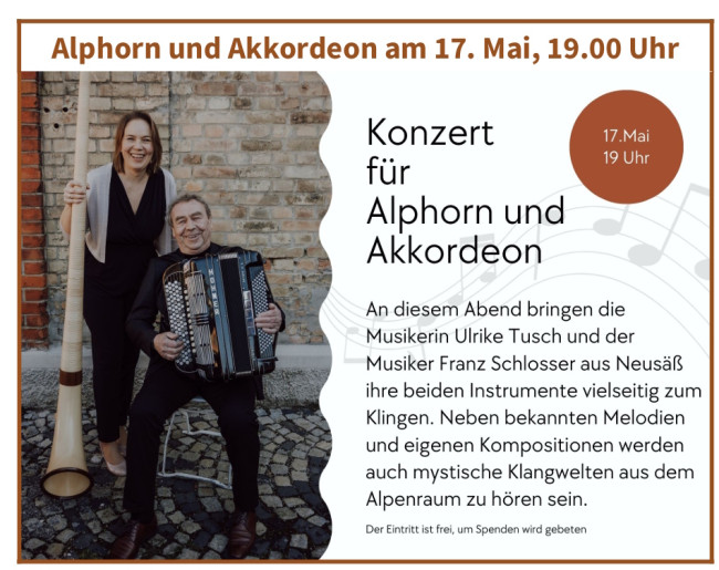 Konzert Alphorn und Akkordeon
